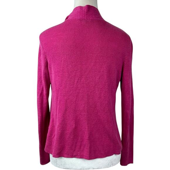 Eileen Fisher Linen Elegant Pink Open Front Women's Sweater Size Small Petite - Picture 3 of 6